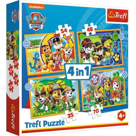 4 in 1 Puzzle – Paw Patrol 35, 48, 54, 70 Teile