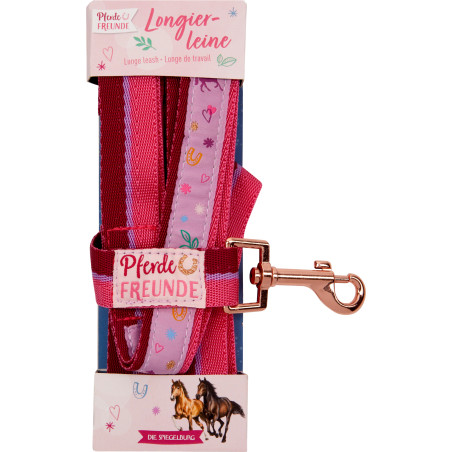Longierleine - Pferdefreunde (pink)