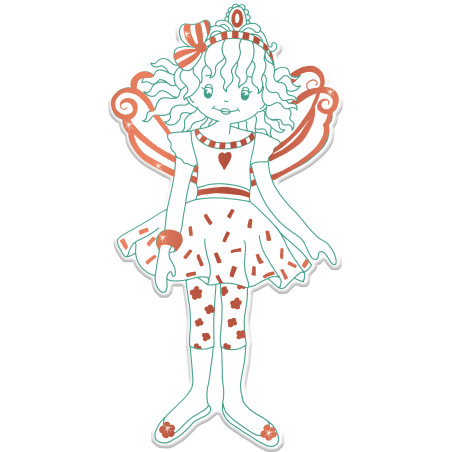 Zauberhafte Ausmalpuppen (4 Figuren) - P