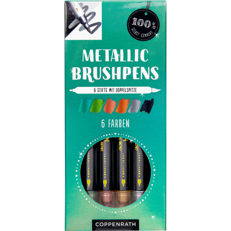 Metallic Brushpens: Grün - 100% selbst g