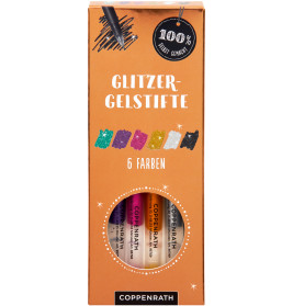 Glitzer-Gelstifte: 6 Farben - 100% selbs