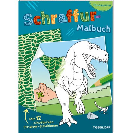 Schraffur-Malbuch- Dinosaurier