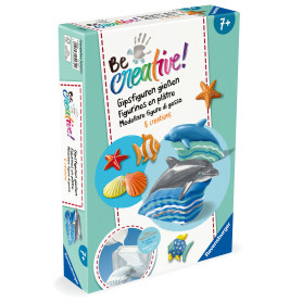 Bastelset DIY Gipsfiguren gieß enf Delphin