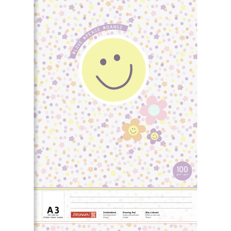 Zeichenblock A3 20 Blatt Happy Hippie