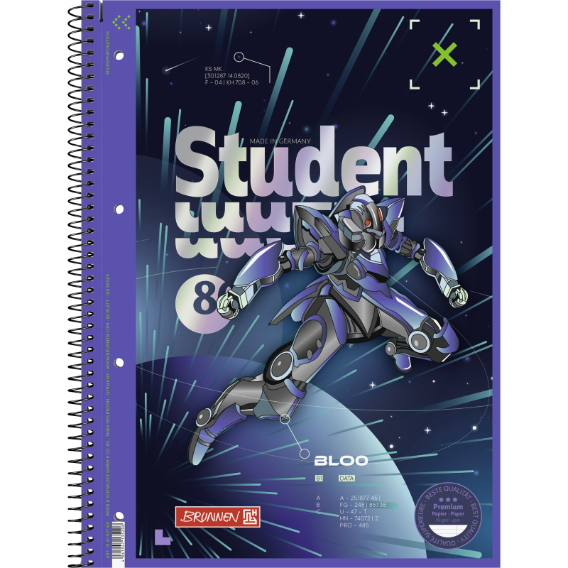 Collegeblock A4 Lin.27 90g Rob ot Hero