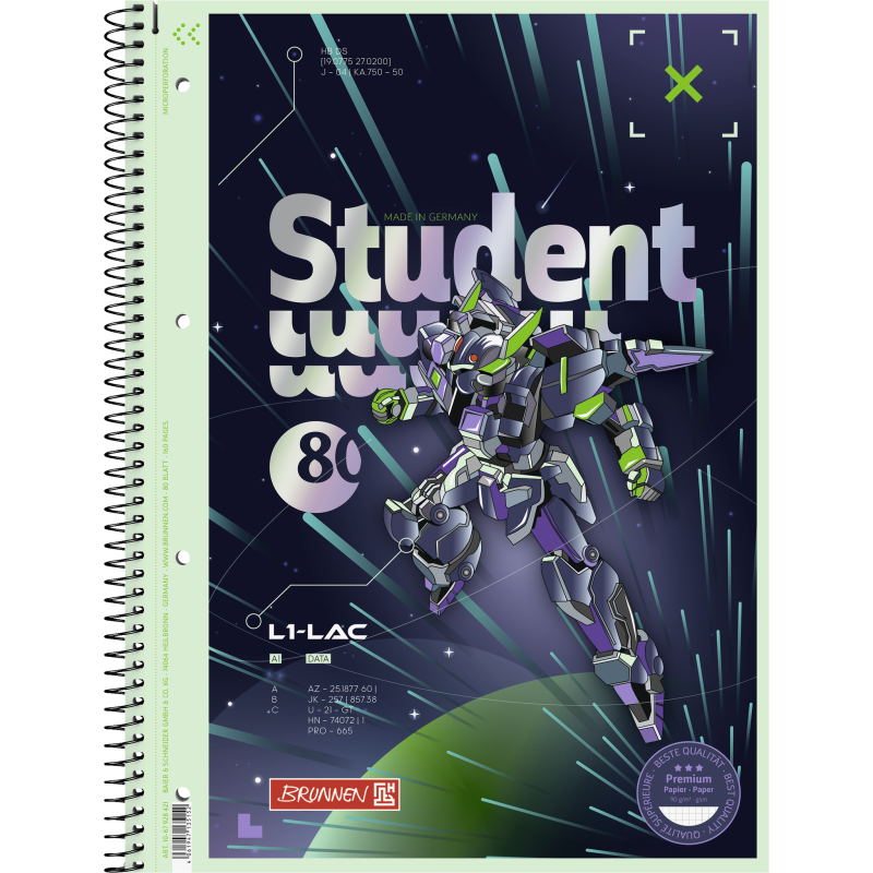Collegeblock A4 Lin.28 90g Rob ot Hero