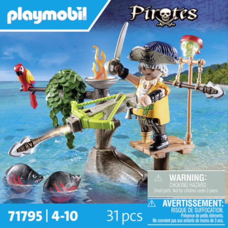 PLAYMOBIL 71795 Pirat mit Balliste