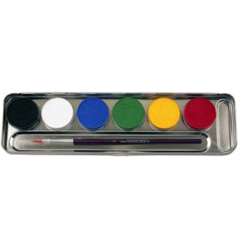 6 Farben Metall-Palette