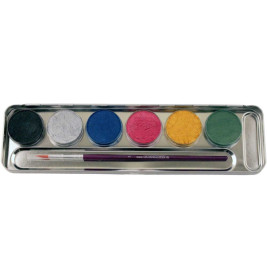 6 Perlglanz-Farben Metall-Palette