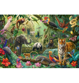 Bunte Tierwelt im Dschungel, 100 Teile