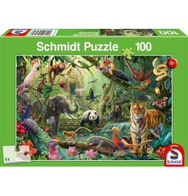 Bunte Tierwelt im Dschungel, 100 Teile