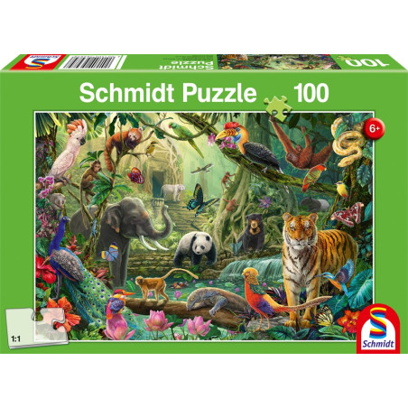 Bunte Tierwelt im Dschungel, 100 Teile