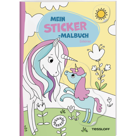 Mein Sticker-Malbuch Einhörner