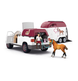 Mobile Tieraerztin mit Anhänger
