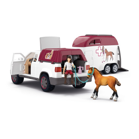 Mobile Tieraerztin mit Anhänger