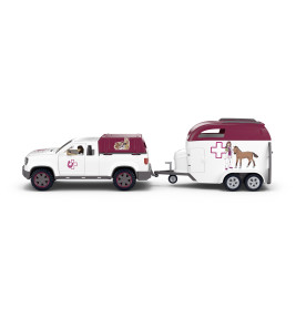 Mobile Tieraerztin mit Anhänger