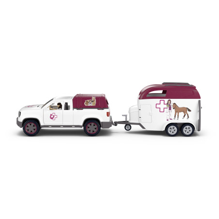 Mobile Tieraerztin mit Anhänger