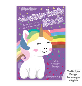TapirElla Magischer Malblock m it Wasserfarbe Einhorn