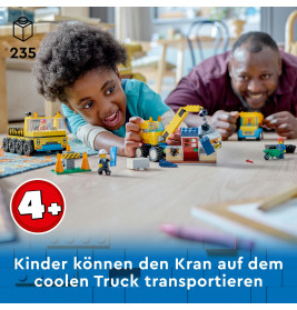 60391 Baufahrzeuge und Kran mit Abrissbirne