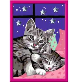 Ravensburger 27995 Malen nach Zahlen Schlafende Katzen Malen nach Zahlen Sonderserie E