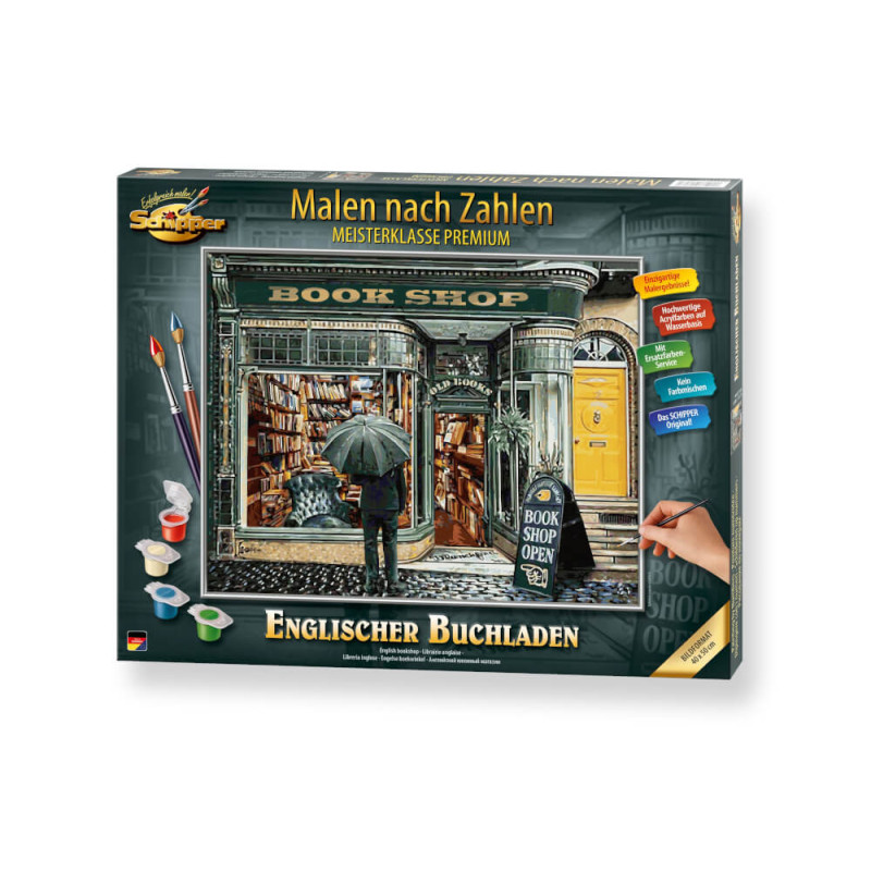 Malen nach Zahlen - Englischer Buchladen