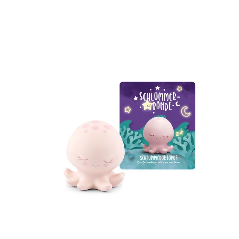 Nachtlicht in Form eines rosa Oktopus mit Verpackung, die Oktopus und Wasserpflanzen zeigt. Nachtlicht in Form eines rosa Oktopus mit Verpackung, die Oktopus und Wasserpflanzen zeigt.