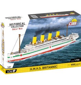 COBI Bauset-Box mit dem Schiff H.M.H.S. Britannic aus der Historischen Sammlung.