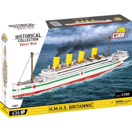 COBI Bauset-Box mit dem Schiff H.M.H.S. Britannic aus der Historischen Sammlung.