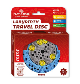 Play-A-Maze Labyrinth Spielzeug mit Zahnrädern, ab 6 Jahren, in roter Verpackung.