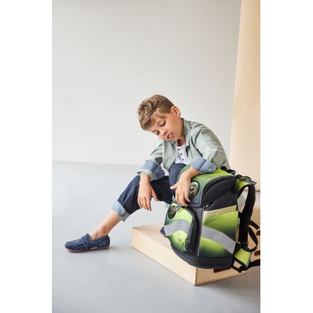 Schulranzen-Set black/green