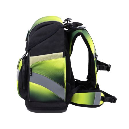 Schulranzen-Set black/green