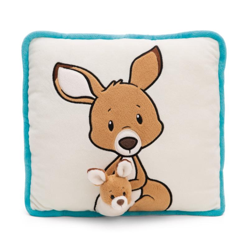 Kissen Känguru mit 3D Kind 7cm quadratis