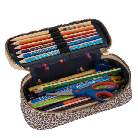 Pencil Box Leopard Cherry