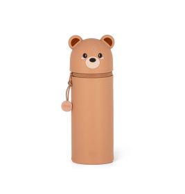 2-in-1 Silicone Pencil Case Kawaii - Teddy Bear