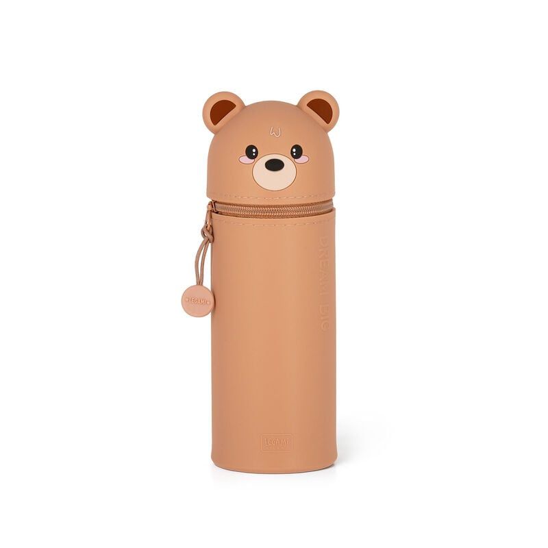 2-in-1 Silicone Pencil Case Kawaii - Teddy Bear