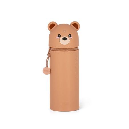 2-in-1 Silicone Pencil Case Kawaii - Teddy Bear