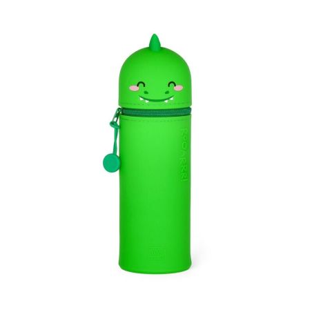 2-in-1 Silicone Pencil Case Kawaii - Dino