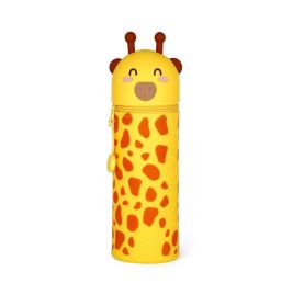 2-in-1 Silicon Pencil Case Kawaii - Giraffe