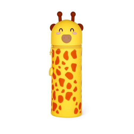 2-in-1 Silicon Pencil Case Kawaii - Giraffe