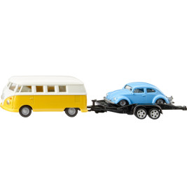 VW T1 mit Anhänger und VW Käfer