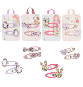 Princess Mimi Haarspangen Glitzer Motiv