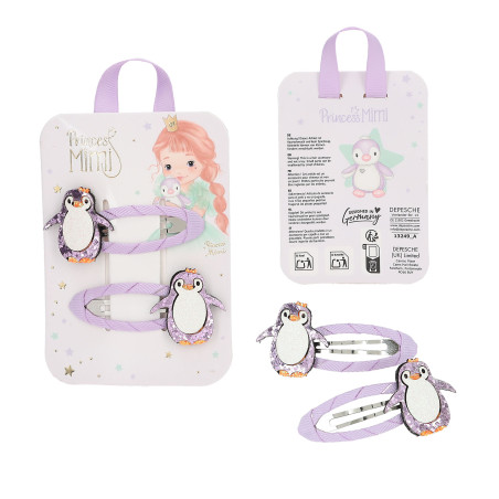 Princess Mimi Haarspangen Glitzer Motiv