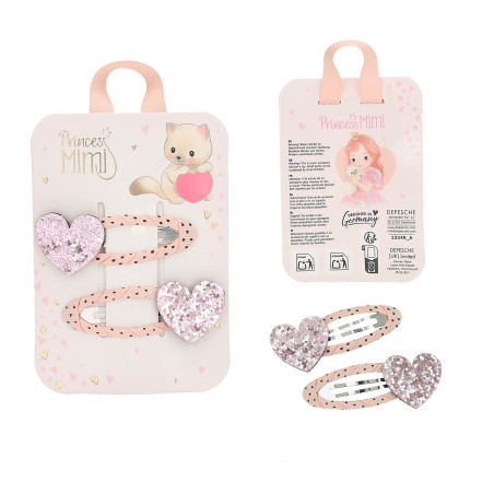 Princess Mimi Haarspangen Glitzer Motiv