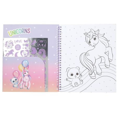 Ylvi Malbuch mit Einhorn Paill etten