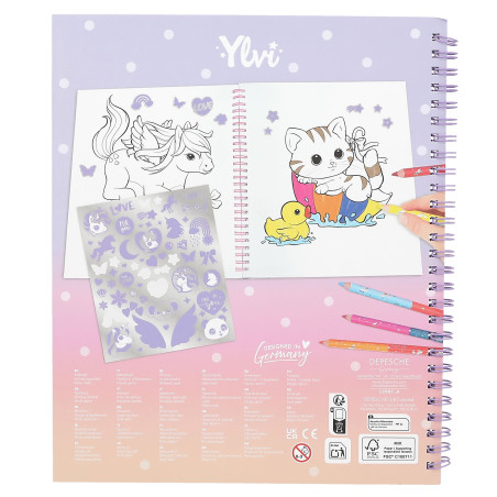 Ylvi Malbuch mit Einhorn Paill etten