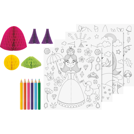 3D Mal Set Prinzessin