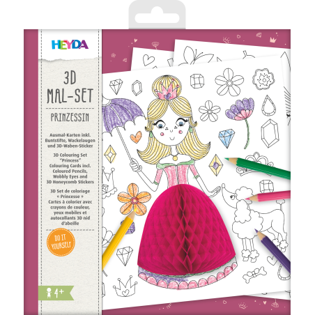3D Mal Set Prinzessin