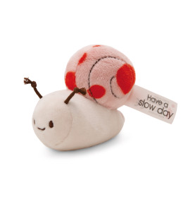 Kuscheltier Schnecke 12cm koralle mit Botschaft