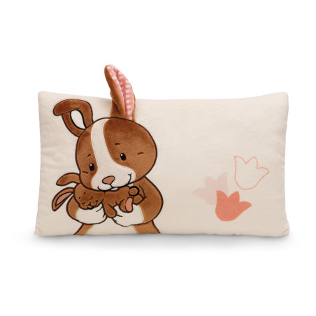 Kissen Hase & Kind Hopsala 43x25cm GREEN