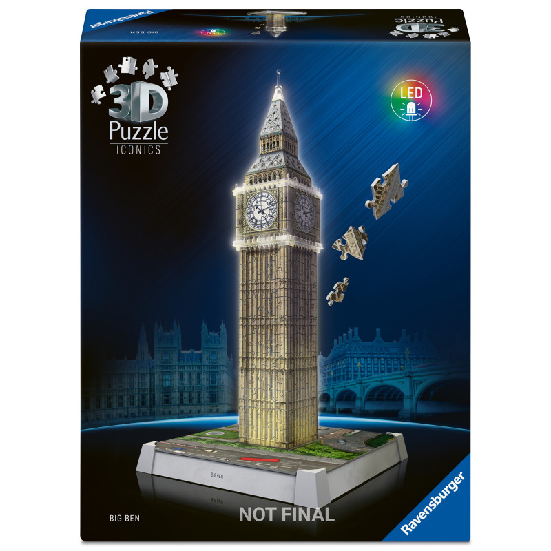 Iconics: Big Ben - mit Licht 3D Puzzle